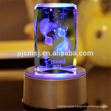 3D Laser Crystal of Pisces,Twelve Constellations for Birthday gifts